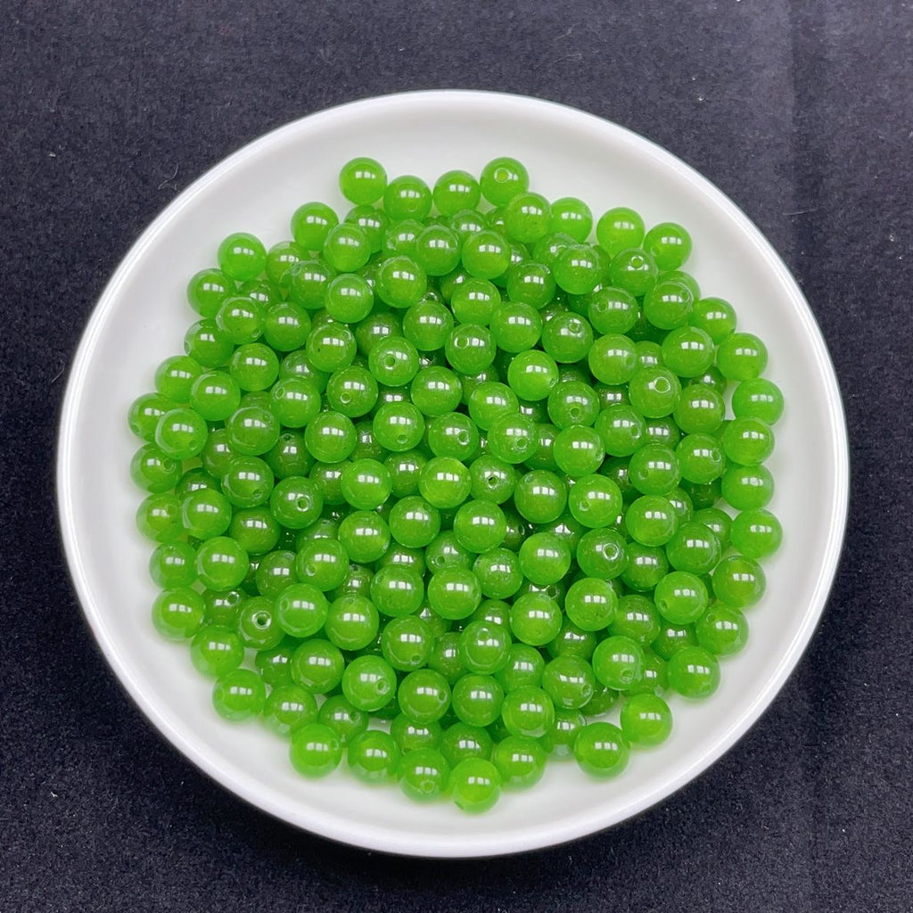 天然玉石4mm小米珠DIY项链DIY Necklace with 4mm Natural Jade Beads