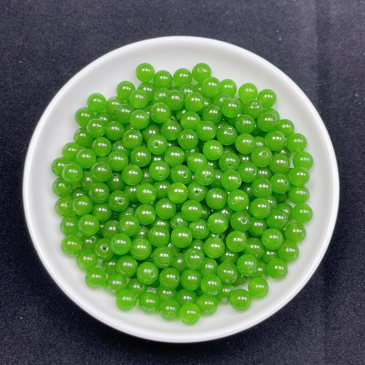天然玉石4mm小米珠DIY项链DIY Necklace with 4mm Natural Jade Beads